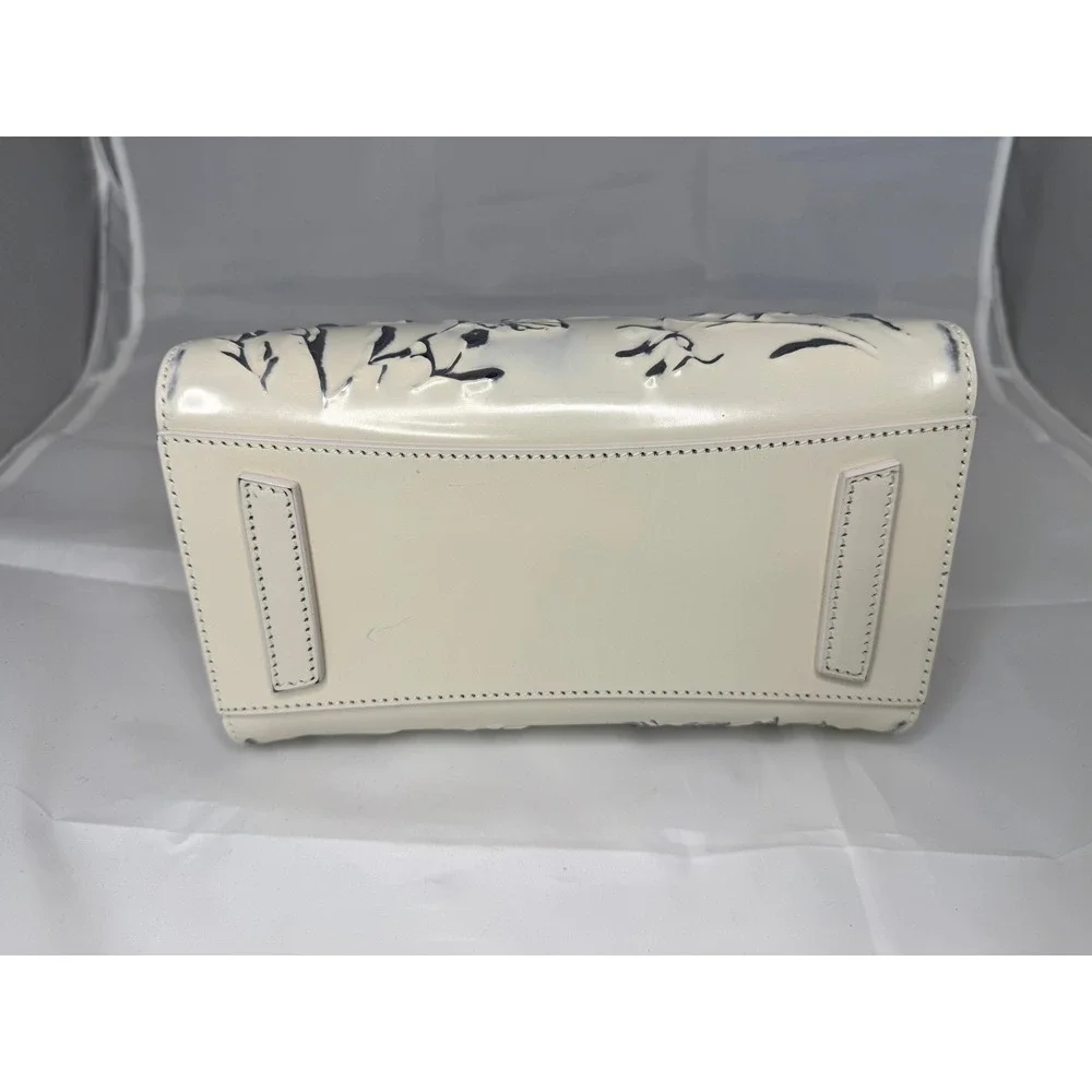 Givenchy Antigona Mini Floral Embossed Leather Satchel Bag Off White‎ NWOB